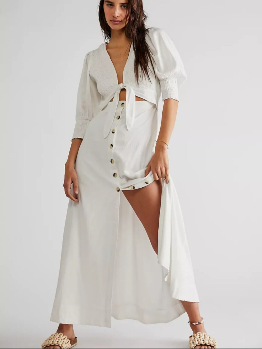 Free People String Of Hearts Maxi Dress White - Picture 2 of 15